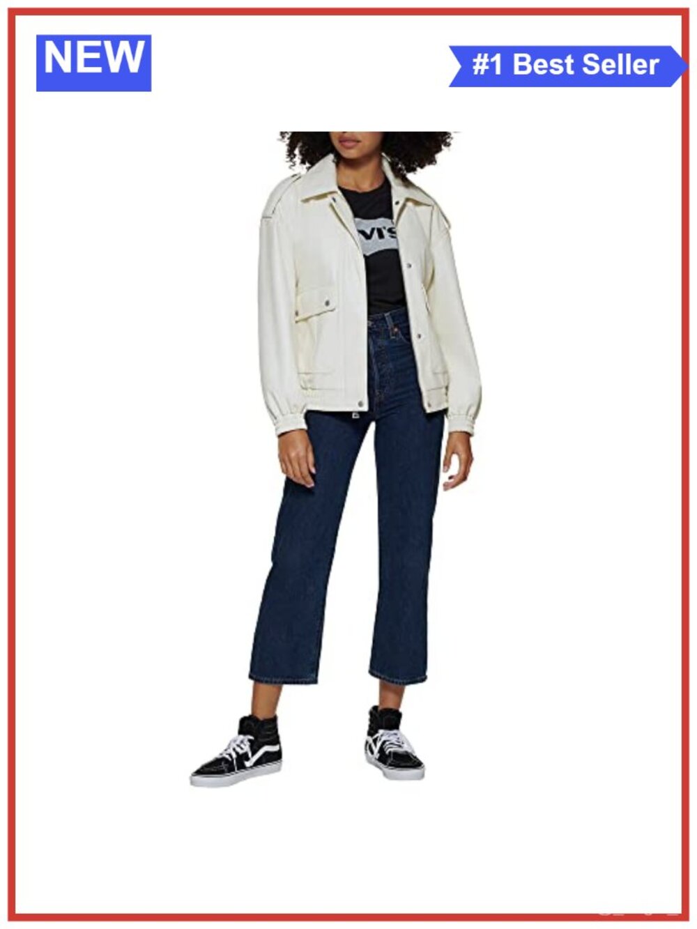 Faux Leather Oversized Dad Bomber Jacket Relaxed Fit Zip Button